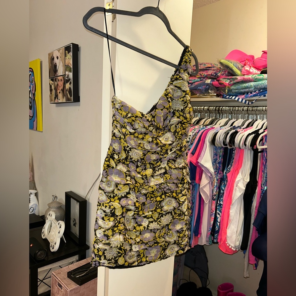 🩶💛♦️NWT ZARA Ruched Dress💛🩶 - Picture 5 of 13